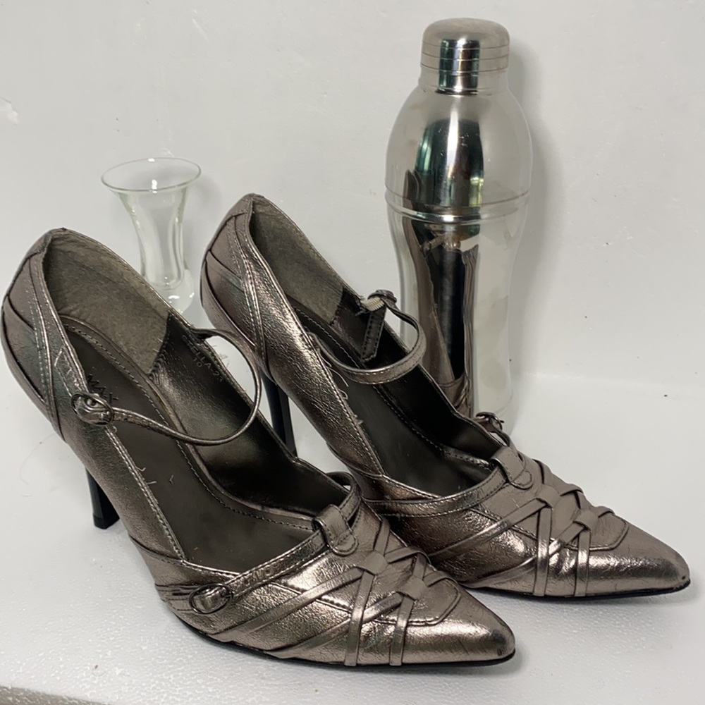 Metallic Silver High Heels High Style